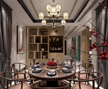 New Chinese Style Dining Room-ID:322403575