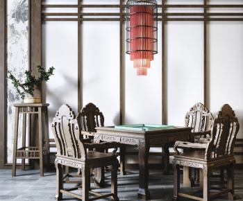 新中式实木麻将桌椅-ID:207166557