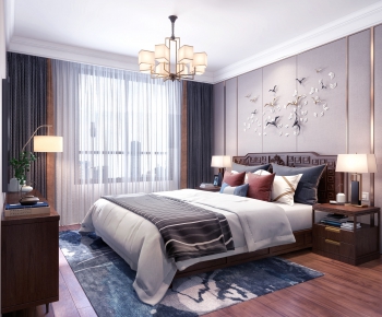 New Chinese Style Bedroom-ID:516616371