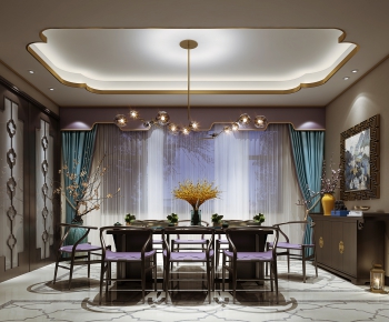 New Chinese Style Dining Room-ID:261742982