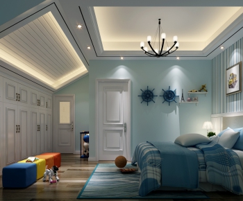 Mediterranean Style Boy's Room And Son's Room-ID:482964868