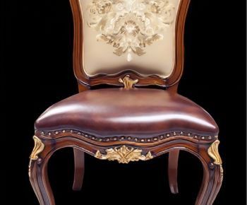 欧式雕花皮革餐椅-ID:741079199