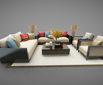 New Chinese Style Sofa Combination-ID:914772286