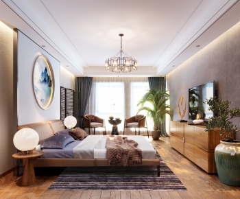 New Chinese Style Bedroom-ID:237800628