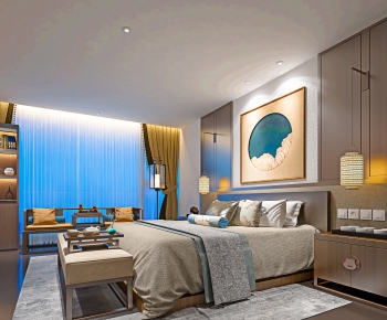 New Chinese Style Bedroom-ID:102325131