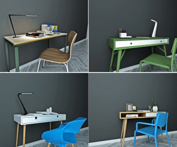 Nordic Style Computer Desk And Chair-ID:731873519