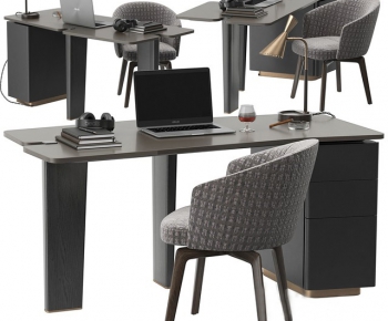 Modern Computer Desk And Chair-ID:538663379