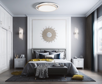 Simple European Style Bedroom-ID:376216621