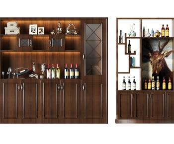 Simple European Style Wine Cabinet-ID:776238664