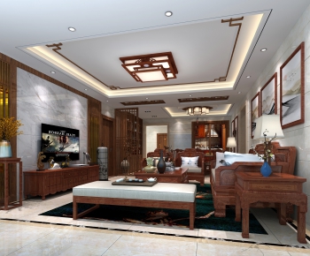 Chinese Style A Living Room-ID:727832147