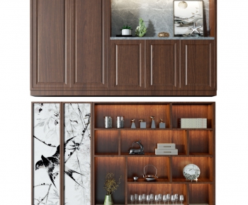 New Chinese Style Wine Cabinet-ID:713692799