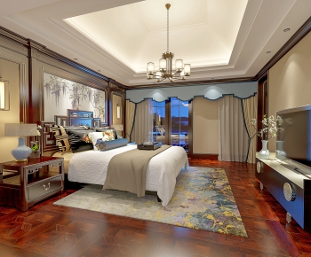 New Chinese Style Bedroom-ID:314065768