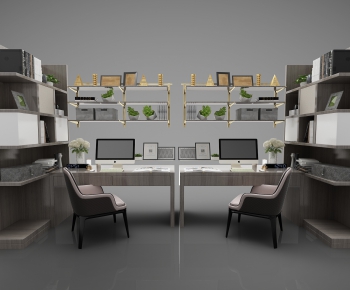 Modern Computer Desk And Chair-ID:116822128