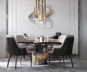 Modern Dining Table And Chairs-ID:757100641