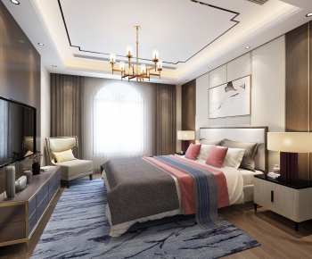 New Chinese Style Bedroom-ID:709363372
