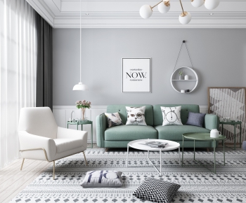 Nordic Style A Living Room-ID:593225366