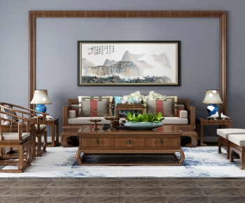 New Chinese Style Sofa Combination-ID:160276751