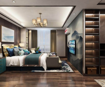 New Chinese Style Bedroom-ID:358987962