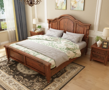 American Style Double Bed-ID:259713134