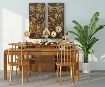 Southeast Asian Style Dining Table And Chairs-ID:909325823