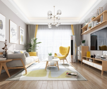 Nordic Style A Living Room-ID:713884129