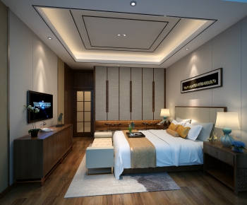 New Chinese Style Bedroom-ID:164069762