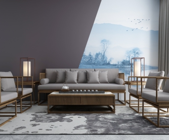 New Chinese Style Sofa Combination-ID:180668182