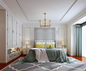 Simple European Style Bedroom-ID:554922969
