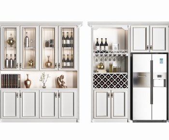 Simple European Style Wine Cabinet-ID:371831576