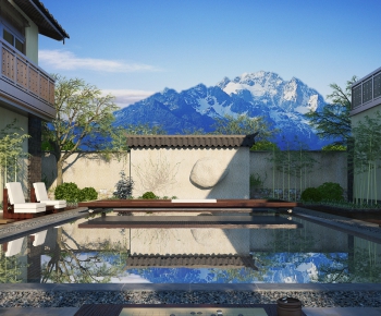 New Chinese Style Courtyard/landscape-ID:910864534