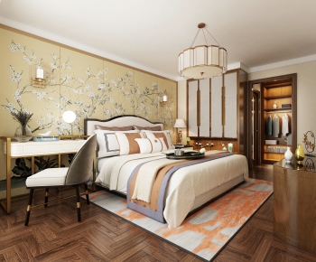 New Chinese Style Bedroom-ID:588914344