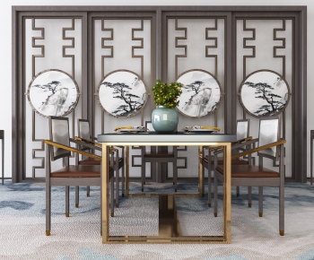 New Chinese Style Dining Table And Chairs-ID:375644541