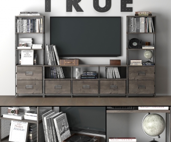 Industrial Style TV Cabinet-ID:657391815