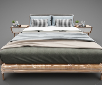 Modern Double Bed-ID:498732145