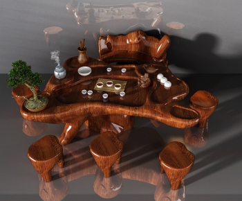 Chinese Style Tea Tables And Chairs-ID:930353751