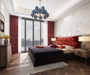 New Chinese Style Bedroom-ID:153417814