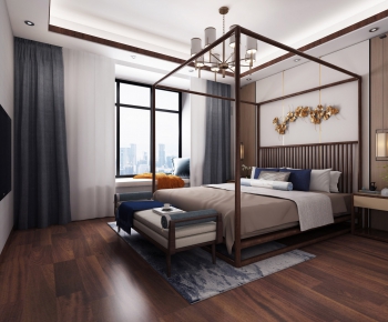 New Chinese Style Bedroom-ID:199463989