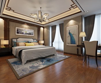 New Chinese Style Bedroom-ID:676362194