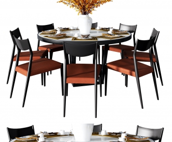 New Chinese Style Dining Table And Chairs-ID:379936613