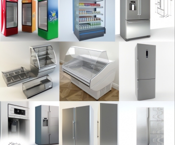 现代双开门单开门冰箱冰柜组合-ID:511867534