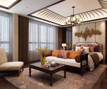 New Chinese Style Bedroom-ID:466469497