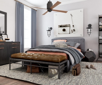 Industrial Style Bedroom-ID:470362724