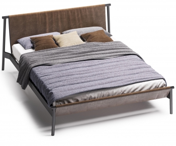 Nordic Style Double Bed-ID:344555428