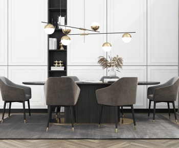 Modern Dining Table And Chairs-ID:613856129
