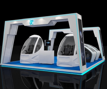 现代VR展厅VR飞机舱-ID:145973997