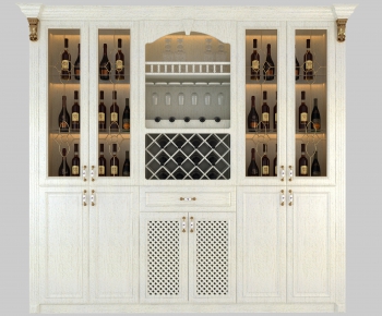 Simple European Style Wine Cabinet-ID:152633619