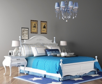 Simple European Style Double Bed-ID:128516586