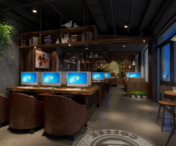Industrial Style Internet Cafe-ID:402941681
