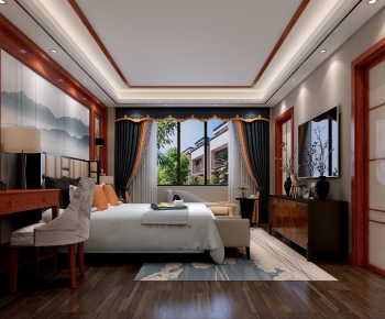 New Chinese Style Bedroom-ID:366575699