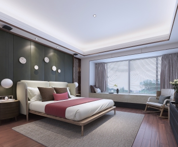 New Chinese Style Bedroom-ID:640245866